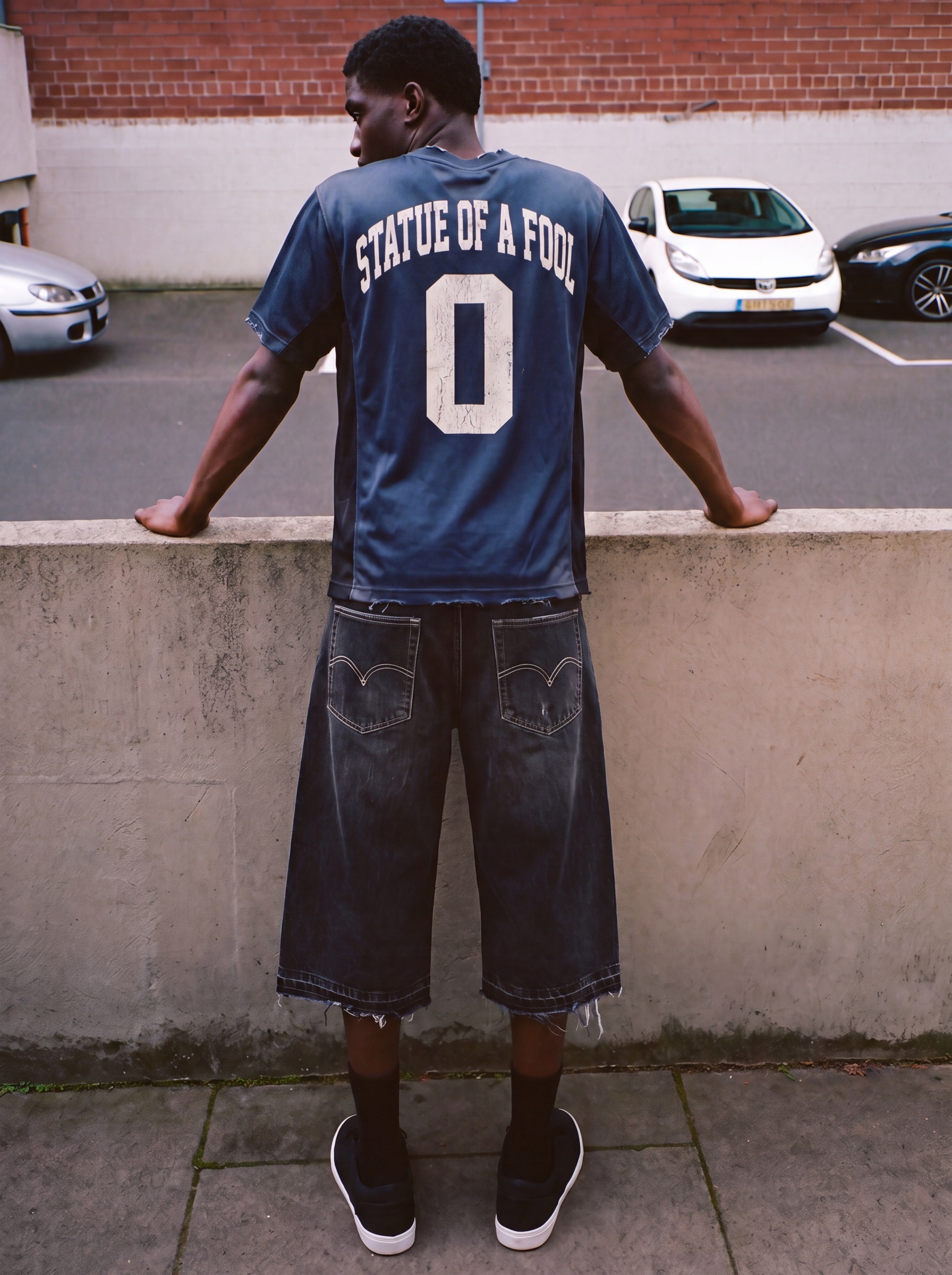 Statue of a Fool campaign: walkway, jersey, jorts