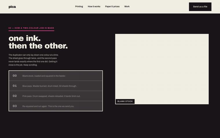 PICA, screen 3
