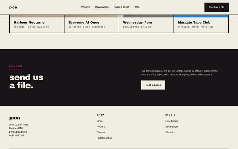 PICA, screen 8