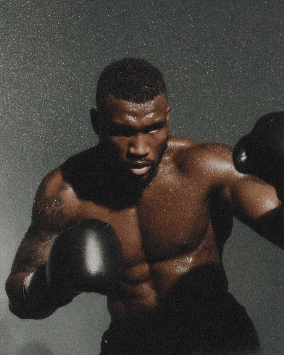 Grit campaign, boxing-gym strength portrait