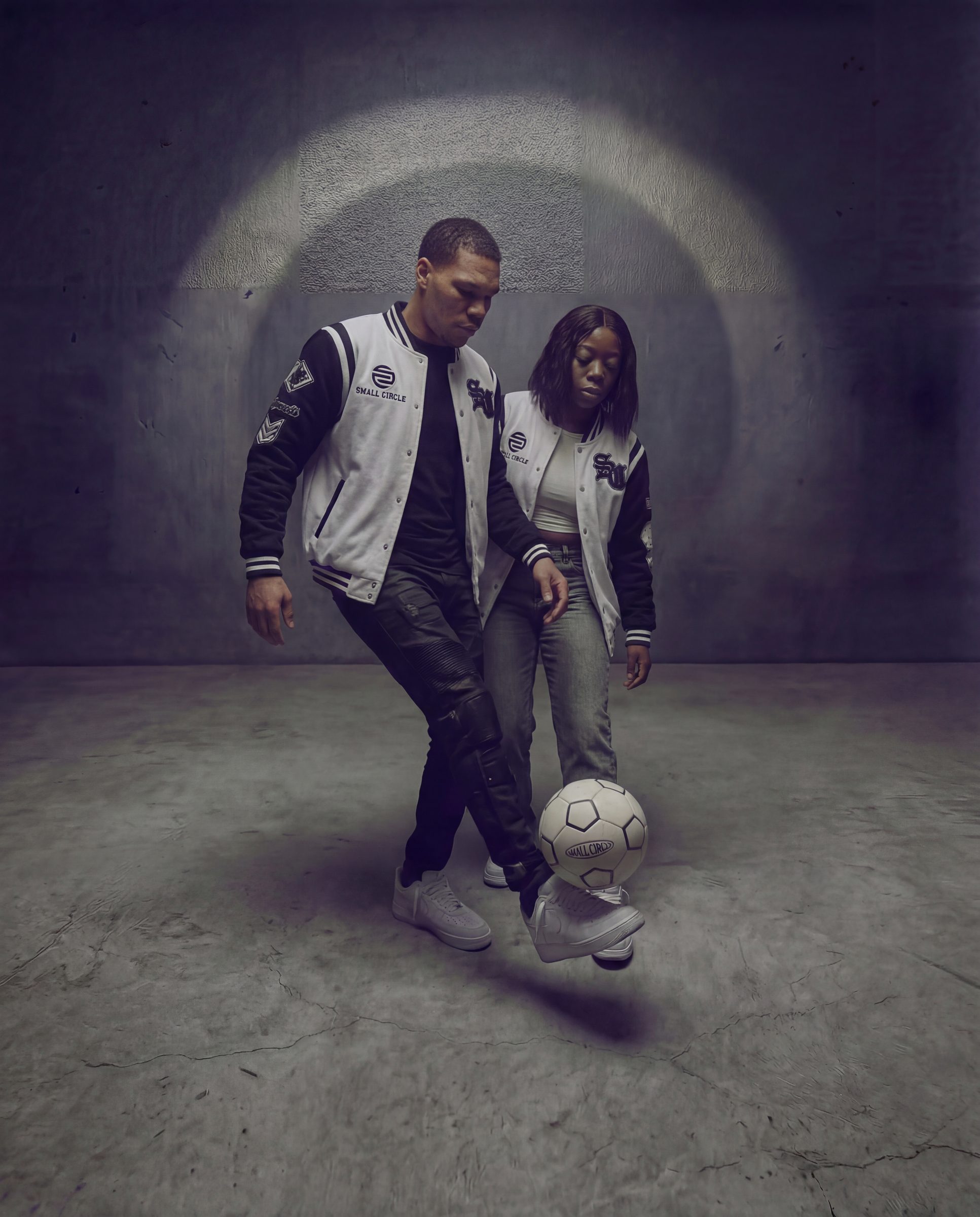 Small Circle varsity collection, studio shoot